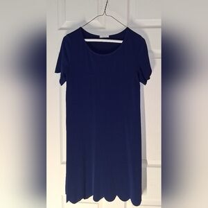 12 Pm By Mon Ami Royal Blue Scalloped Hem Top